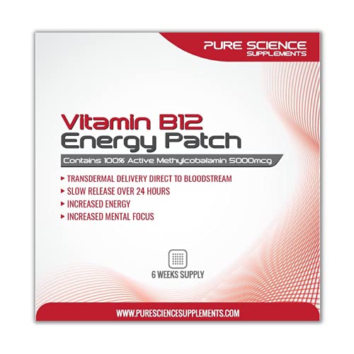 Pure Science Los parches transdérmicos de vitamina B12 metilcobalamina 5000 mcg - 6 semanas de suministro