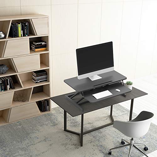 PUTORSEN® 32" Convertidor de Escritorio de pie, ergonómico Altura Ajustable Sentarse Stand Up Escritorio convertidor, estación de Trabajo para Usar de pie o Sentado, Bandeja Desmontable Teclado