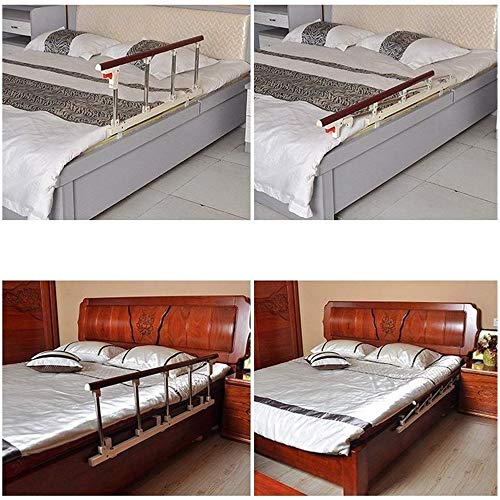 QIANCHENG-Bed Rails Barrera de Cama Senior de Seguridad Plegado Barandilla de la Cama for el Hospital casero Manija de Asistencia, Individual Doble King Queen Size, 120 × 40cm (Color : B)