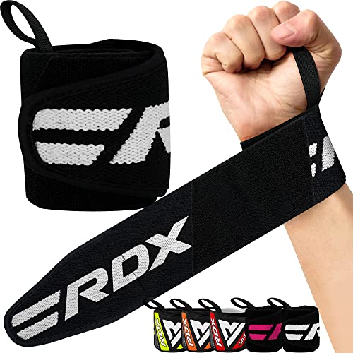 RDX Muñequeras Gym Powerlifting Correas de Levantamiento, Aprobado por IPL y USPA, Wrist Wraps Deportivas para Culturismo Musculación Gimnasio Calistenia Fitness Halterofilia Gimnástico Entrenamiento