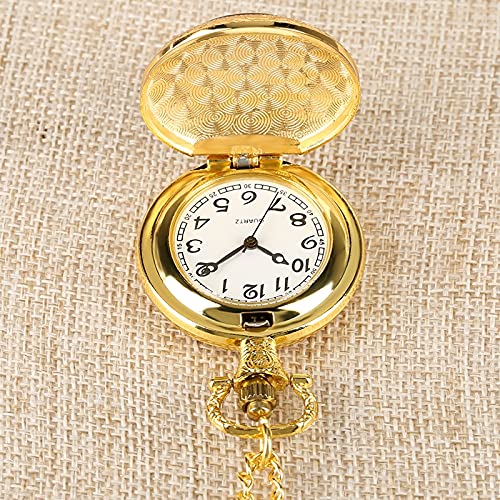 Reloj De Bolsillo De Cuarzo - Emblema De Fiesta Insignias Soviéticas Martillo Hoz Reloj De Bolsillo De Cuarzo Ejército Ruso Comunismo Collar Cadena De Reloj Para Hombres Mujeres, Oro, Cadena Gru