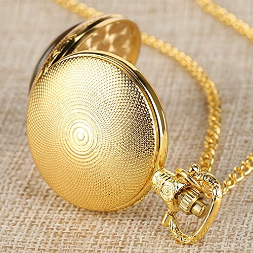 Reloj De Bolsillo De Cuarzo - Emblema De Fiesta Insignias Soviéticas Martillo Hoz Reloj De Bolsillo De Cuarzo Ejército Ruso Comunismo Collar Cadena De Reloj Para Hombres Mujeres, Oro, Cadena Gru