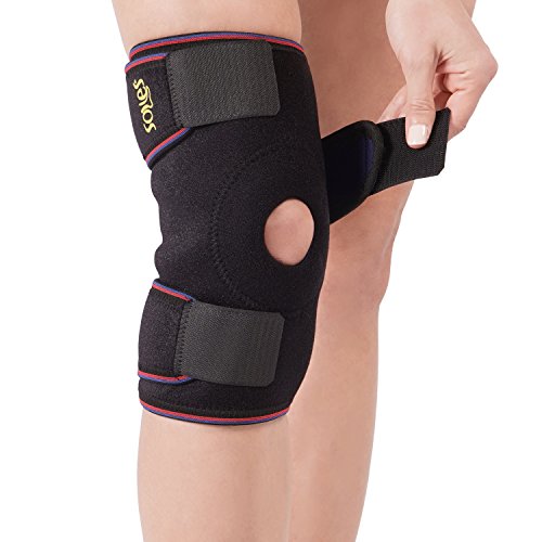 Rodillera De Neopreno con Rótula Abierta Soles - Diseño Ajustable Galardonado Y Durabilidad Maximizada - Rodillera De Compresión Antisudor para La Comodidad Y El Alivio Diarios