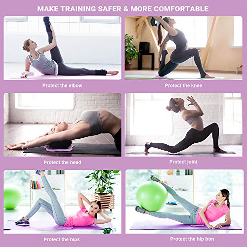 Rodilleras de Yoga E-More Rodillera de yoga, esterilla de yoga – Soporte de rodillas para yoga, ecológicas y ligeras, rodilleras para yoga, rodilleras, manos, muñecas y codos