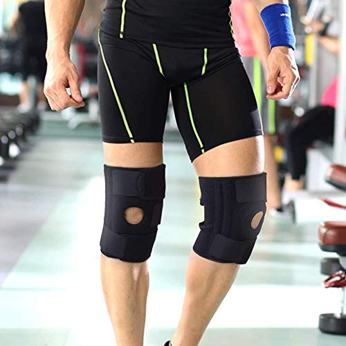 Rodilleras deportivas, cierre de velcro ajustable, adecuadas para atletas lesionados con esguinces, artritis, desgarros de meniscos, lesiones de ligamentos, rodilleras profesionales con bisagras