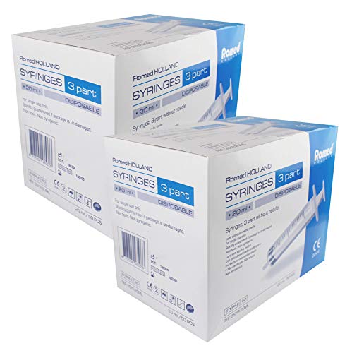 Romed Medical - Jeringas desechables, esterilizadas, 20 ml