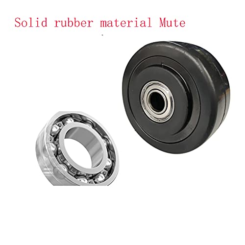 Ruedas giratorias 4x40 mm Rueda Giratoria para Muebles de Alta Resistencia Rueda Giratoria de Goma con Freno Ruedas Silenciosas para Carrito Silla de Oficina Ruedas de Repuesto Ruedas, Carga 80KG