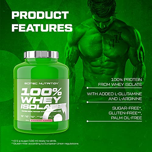 Scitec Nutrition 100% Whey Isolate con L-glutamina adicional, 2 kg, Plátano