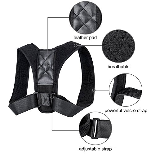 Selighting Corrector de Postura de Espalda Ajustables para Corrección de Postura Recto Hombro Espalda Postura para Hombres Mujeres Niños y Adolescente (One size)