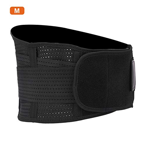 Shipenophy Material de Nailon Diseño de Cierre de Bolsillo Cintura Fuerte y Duradera Cintura, para Proteger la Zona Lumbar, para aliviar el Dolor(Black, M Code)