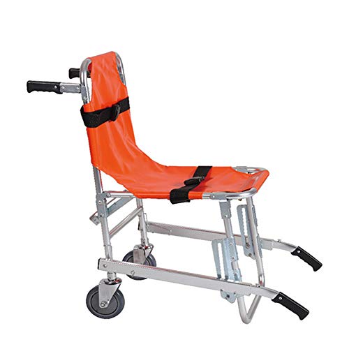 Silla De Escalera - Aluminio Bomba De Ambulancia Ligera Bomba De Evacuación Médica Silla De Escalera Con Hebillas De Liberación Rápida, Naranja