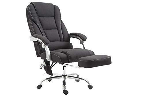 Silla De Oficina De Masaje Pacific En Tela I Silla De Escritorio Relax Regulable En Altura I Silla De Masaje De Ordenador Giratorio I Color:, Color:Negro