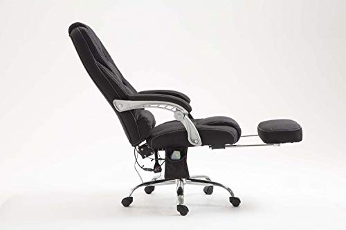 Silla De Oficina De Masaje Pacific En Tela I Silla De Escritorio Relax Regulable En Altura I Silla De Masaje De Ordenador Giratorio I Color:, Color:Negro