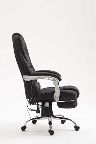 Silla De Oficina De Masaje Pacific En Tela I Silla De Escritorio Relax Regulable En Altura I Silla De Masaje De Ordenador Giratorio I Color:, Color:Negro