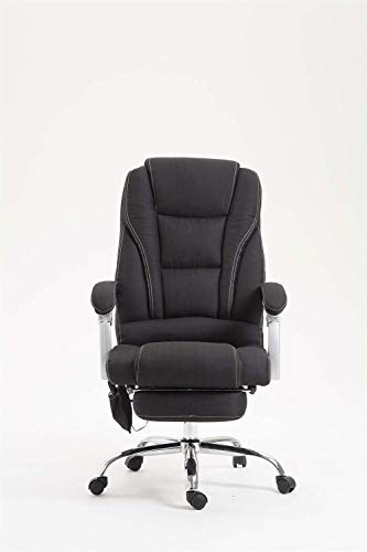 Silla De Oficina De Masaje Pacific En Tela I Silla De Escritorio Relax Regulable En Altura I Silla De Masaje De Ordenador Giratorio I Color:, Color:Negro