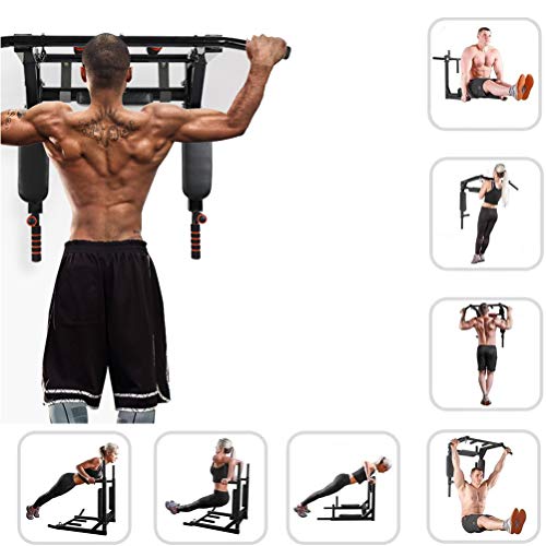 Sinbide Fitness Barra de Dominadas Aprobada por Gimnasios Barra de dominadas para Pared Wall Pull Up Bar Barra de Tracción Entrenamiento y Resistencia Training Multifuncional Workout Bar