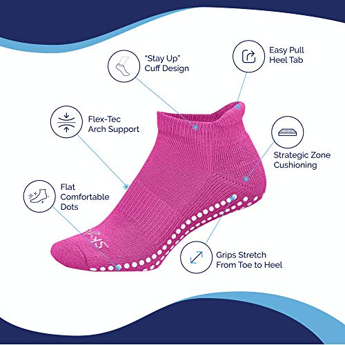 Skyba Calcetines Antideslizantes para Mujer Hombre - Barre, Yoga, Pilates, Rehabilitación En Hospital