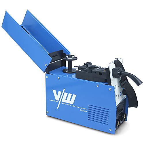 Soldadora de alambre tubular sin gas - Soldadora de alambre con 145 amperios y función de soldadura por electrodo con 140 amperios | Automóvil. Alimentador de alambre - inversor - de Vector Welding