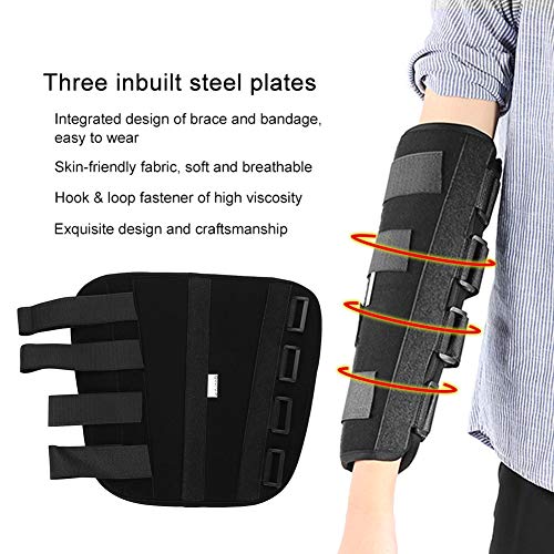 Soporte para codo, férula para brazo, transpirable, estilo invernal, miembro superior, articulación del codo, corrección del síndrome del túnel cubital y alivio del dolor de la artritis(S)