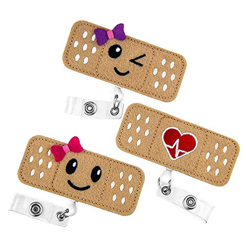 SovelyBoFan Soporte de Carrete de Insignia de Enfermera - Paquete de 3 - RN Distintivo - Carrete de Insignia de Curita - Regalos de Enfermera Perfectos para Mujeres