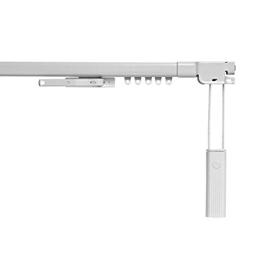 STORESDECO Rieles para Cortinas Extensibles. Riel Extensible metálico, en Color Blanco, con Ancho de hasta 390cm. Accionamiento a cordón. (70 a 120 cm)