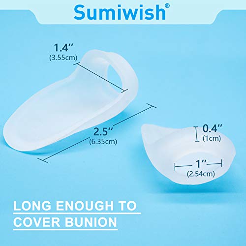 Sumiwish protector de bola de silicona de 10 piezas, protector de bola de gel, protector de juanete para el alivio del dolor de gota o artritis