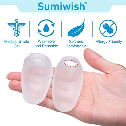 Sumiwish protector de bola de silicona de 10 piezas, protector de bola de gel, protector de juanete para el alivio del dolor de gota o artritis