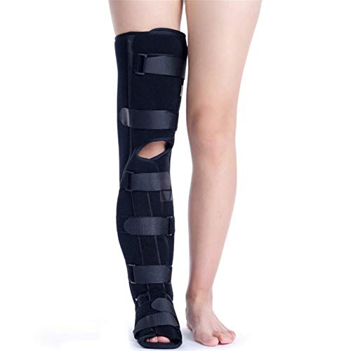 SúPer CinturóN De FijacióN De Tobillo De Pierna, Soporte De FéRula Tibiofibular Femoral, Tobillo De Pantorrilla De CorreccióN De Miembro Inferior, FéRula De FijacióN De Placa De Acero Fija,Negro