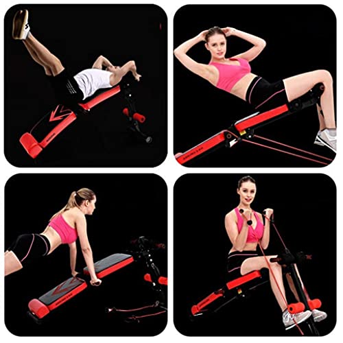 Tabla de abdominales, banco de abdominales declinado en forma de arco ajustable - Banco de ejercicios Protección de actualización de plegado completo Capacidad de carga del reposacabezas 551 libras Ta