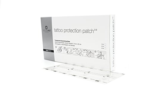 TattooMed Protection Patch 2.0 - Parche de Protección Transparente y Transpirable Para Piel Tatuada - 1 x 10 unidades (10 x 20cm)