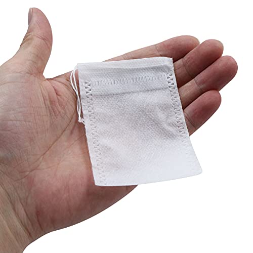 Té Cordón Filtro Bolsas Té para Suelto 400pcs Bolsas Té Desechables vacías con de Hojas Sueltas de Té para Té Vacía con Cordón para Té de Frutas Flores Especias Polvo de Hierbas 6x8cm
