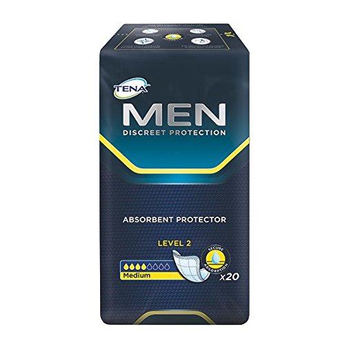 TENA 750776 HOMBRES Nivel 2 Incontinencia Almohadilla, Paquete de 20