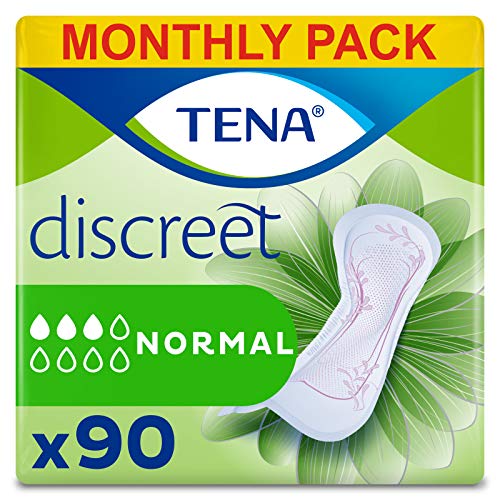 Tena Discreet Normal, Compresas Incontinencia - (6x15), Blanco, 90 Unidades