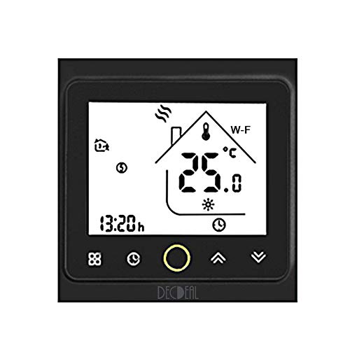 Termostato WiFi para caldera de Gas/Agua – Termostato Inteligente programable Función de Control de Voz Compatible con Alexa, Google Home Corriente de carga 5A