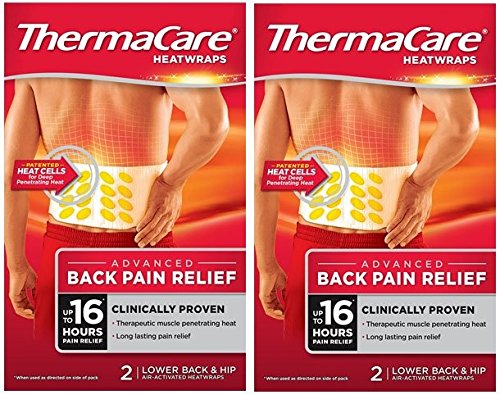 Thermacare Envolturas térmicas en la parte inferior de la espalda (2 x 2 paquetes = 4 envolturas)