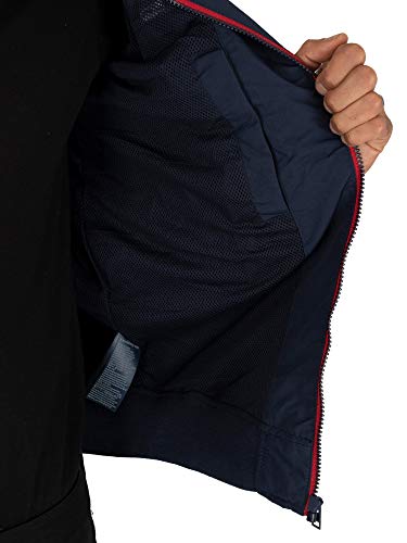 Tommy Jeans Cazadora Chaqueta Bomber Essential con Parche,Deportiva y Elegante, Azul (Black Iris), XXL para Hombre