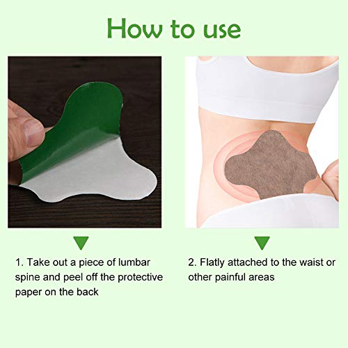 Unguento Para el Dolor, Pain Relief Patch, Parches Térmicos, 12 Piezas Autocalentamiento Pegatina de Ajenjo Natural, Parche de Alivio del Dolor Pegatina de Moxibustión Lumbago Dolor