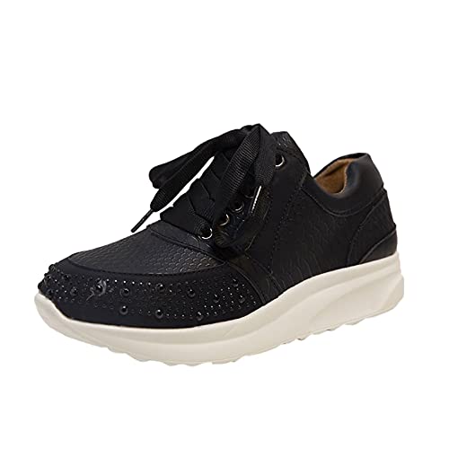 URIBAKY - Zapatillas de senderismo para mujer, con cordones transpirables, elegantes, suaves y cómodas, para exteriores, fitness, senderismo, Le Noir, 40 EU