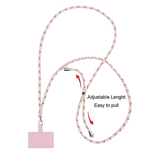 Vauki Cordón para Universales Celular Teléfono Cadena, Correa de Cuello Cuerda para Móvil Colgante Nylon Ajustable Desmontable para la Mayoría de los Teléfonos para iPhone Samsung Xiaomi