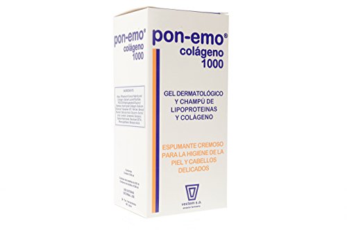 VECTEM S.A. Pon-Emo Colágeno Gel-Champú Dermatológico, Blanco, 1000 Mililitros