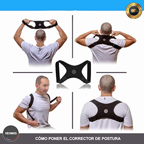 Veomed® Corrector de Postura Espalda Professional (M/L) Aliviar Dolor y Mejorar Postura Hombro y Cuello