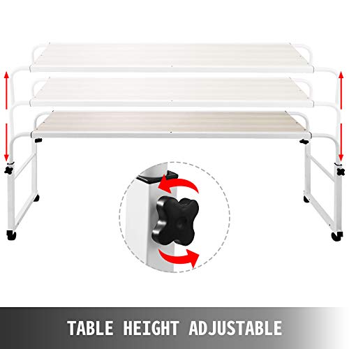 VEVOR Mesa de Cama para Computadora Portátil 1 m, Soporte de Computadora sobre La Cama 1 m, Capacidad de Carga de 50 kg, Mesa de Cama para Computadora Portátil con 4 Ruedas Bloqueables, para Hogar
