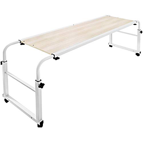 VEVOR Mesa de Cama para Computadora Portátil 1 m, Soporte de Computadora sobre La Cama 1 m, Capacidad de Carga de 50 kg, Mesa de Cama para Computadora Portátil con 4 Ruedas Bloqueables, para Hogar