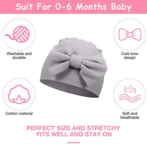 VUCDXOP 3 Unids Recién Nacido Beanie Sombrero Algodon Gorritos bebé niño Gorro de algodón para 0-6 Meses bebé