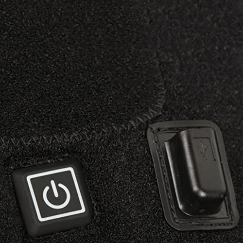 Way bocke Rodillera con Calefacción para Hombres Y Mujeres, Soporte para Envolver, Almohadilla para La Rodilla con Calefacción Recargable por USB Rodillera para Terapia con Calor, Color Negro