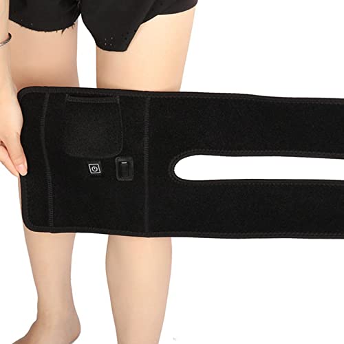 Way bocke Rodillera con Calefacción para Hombres Y Mujeres, Soporte para Envolver, Almohadilla para La Rodilla con Calefacción Recargable por USB Rodillera para Terapia con Calor, Color Negro