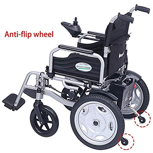 WEI-LUONG plegable Silla médica de rehabilitación, sillas de ruedas, sillas de ruedas eléctricas eléctrica inteligente, ligero plegable, soporta 100Kg, Sillas de ruedas motorizada Conveniente Compatib