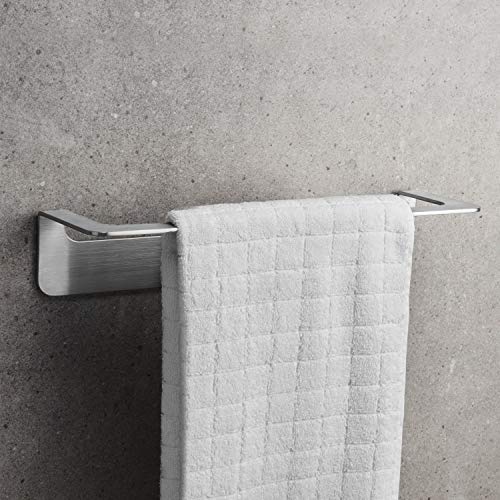 WEISSENSTEIN Toallero 30 cm baño adhesivo | Toalleros de baño sin taladro | Portatoallas baño | Toallero lavabo acero inoxidable