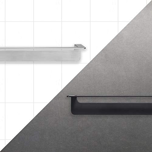 WEISSENSTEIN Toallero 30 cm baño adhesivo | Toalleros de baño sin taladro | Portatoallas baño | Toallero lavabo acero inoxidable