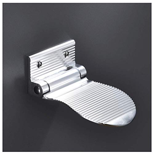 Wing Reposapiés Antideslizante para baño o Ducha,Plegable Antideslizante reposapies bañoPerfecto para los Que sufren Dolor de Espalda,Embarazada,¡Más Viejo y más! Aluminio